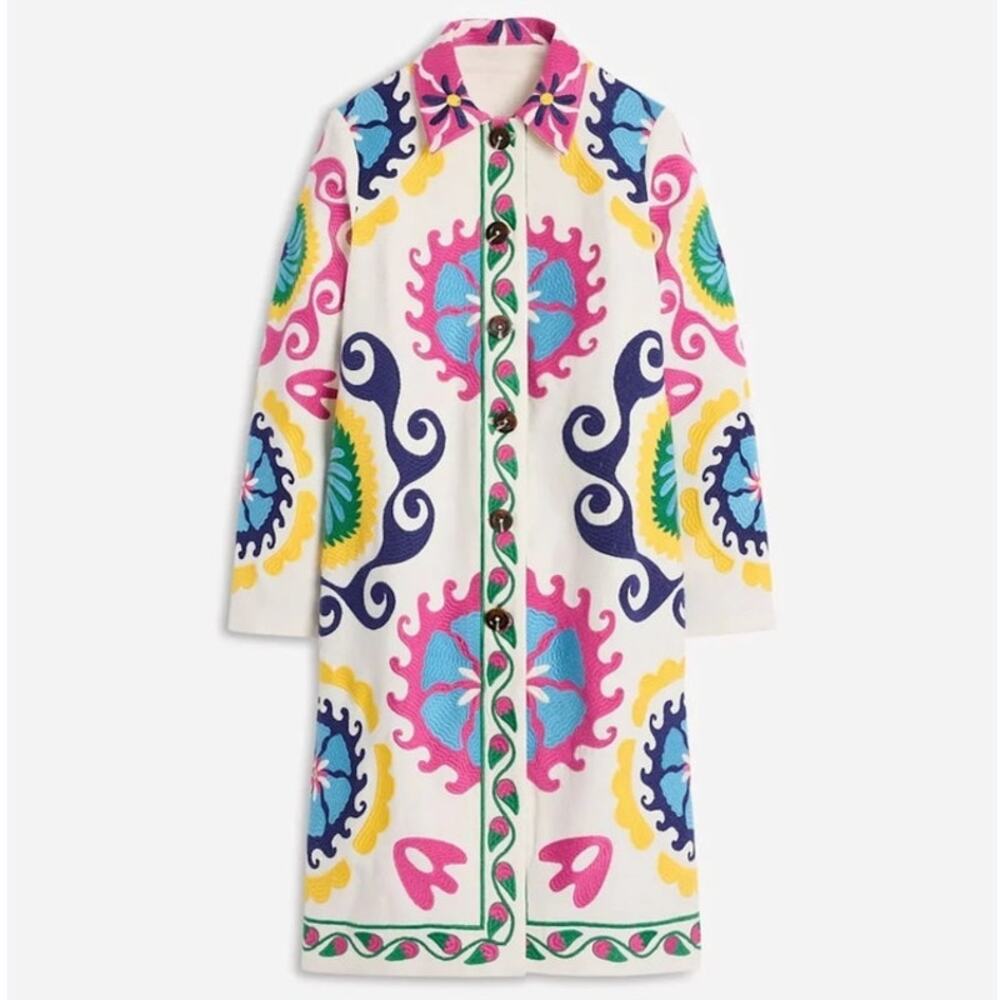 Boden Embroidered Souvenir Coat Size 14/XL